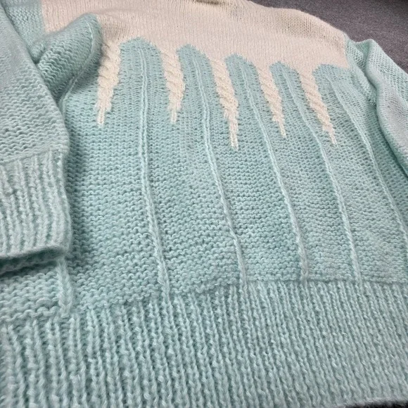 NEW Vintage Meister Sweater Mohair Hand Knit Icicle Cable Womens M Ski Bunny - Picture 7 of 9